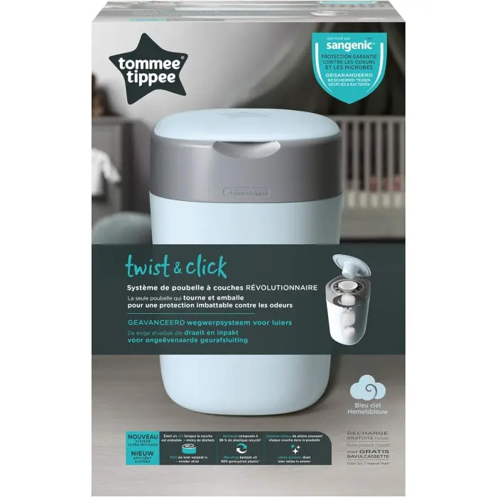 Tommee Tippee Poubelle à couches Anti-Odeur Twist & Click -