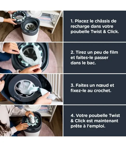Tommee Tippee1 recharge Twist & Click Poubelle à couches - 2