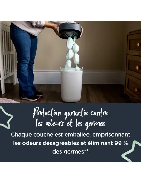 Tommee Tippee1 recharge Twist & Click Poubelle à couches - 