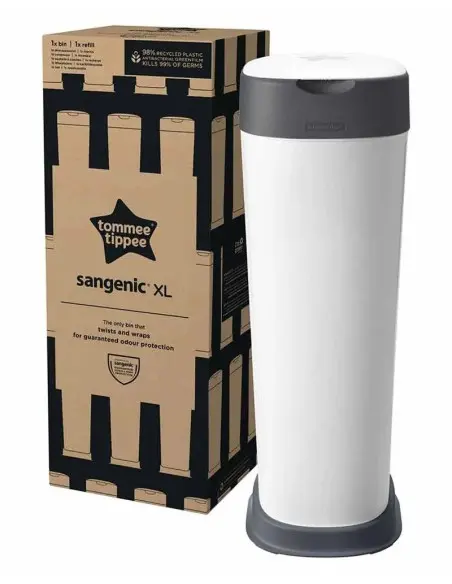 Tommee Tippee Poubelle à Couches Sangenic XL - Blanc Poubelle à