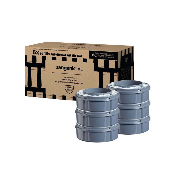 Tommee Tippee Lot de 6 recharges Sangenic XL Poubelle à couches