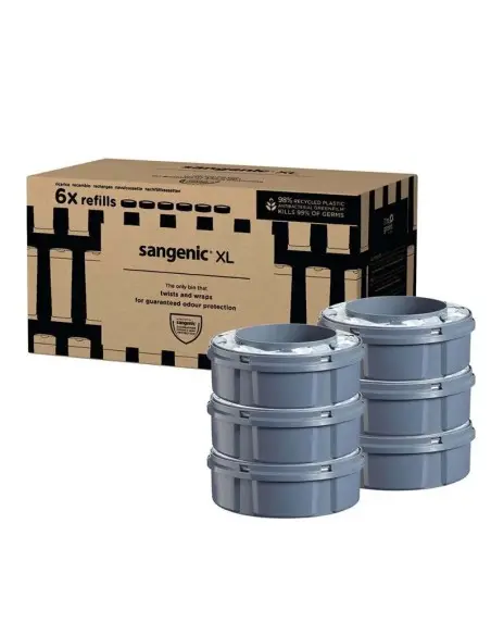 Tommee Tippee Lot de 6 recharges Sangenic XL Poubelle à couches