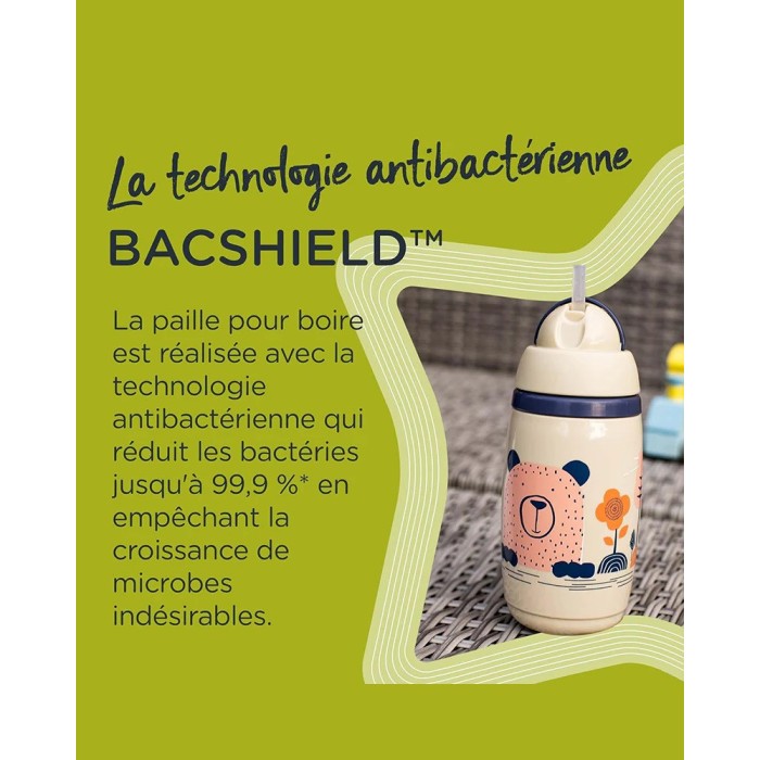 Tommee Tippee Tasse Isotherme à Paille SuperStar 266ml - Gris