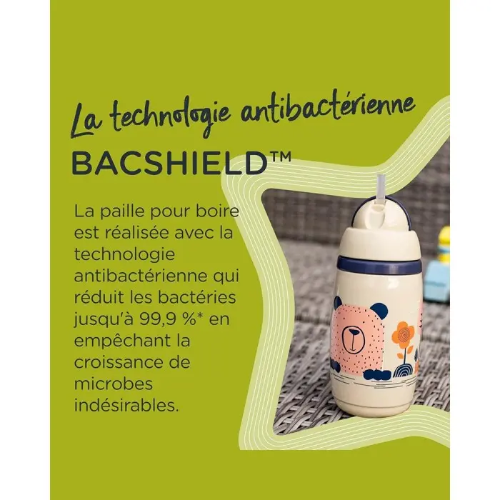 Tommee Tippee Tasse Isotherme à Paille SuperStar 266ml - Gris