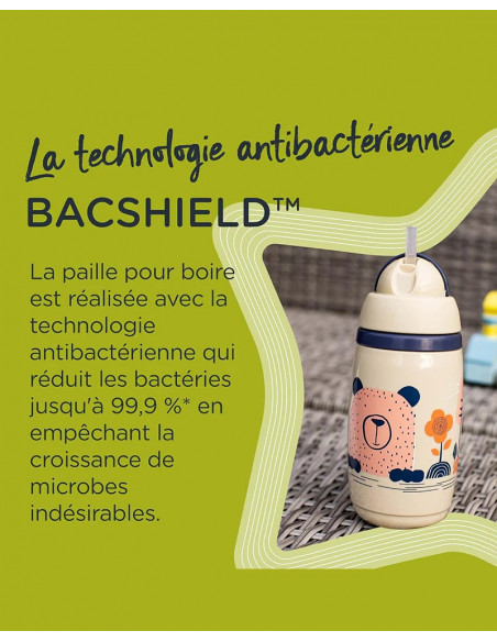 Tommee Tippee Tasse Isotherme à Paille SuperStar 266ml - Gris