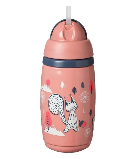 Tommee Tippee SuperStar insulated cup with straw 266 ml — Pink