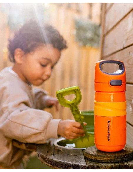 Tommee Tippee Gourde Anti-Fuite avec Paille 500ml - Orange