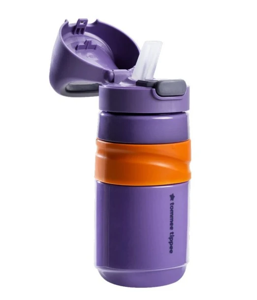 Tommee Tippee leak-proof drinking bottle with straw 500 ml - mauve