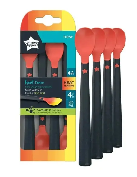 Tommee Tippee Lot de 4 Cuillères Thermosensibles 4M+ Vaisselle