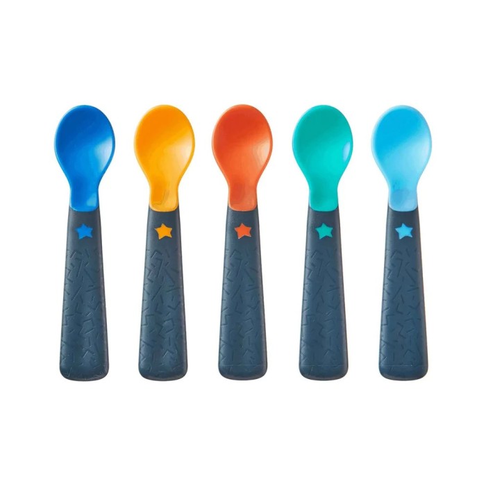 Tommee Tippee Lot de 5 Cuillères d'apprentissage Easigrip 4M+