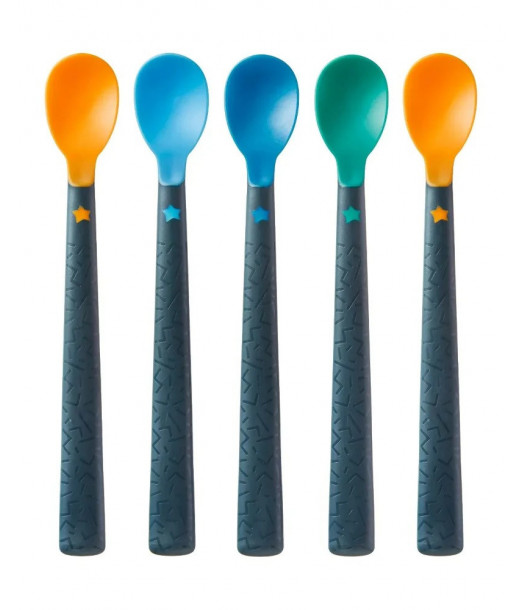 Tommee Tippee Lot de 5 Cuillères d'apprentissage Softee 4M+ 2