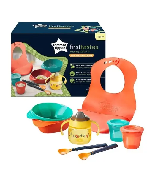 Tommee Tippee Kit d'apprentissage en Silicone Vaisselle bébé -