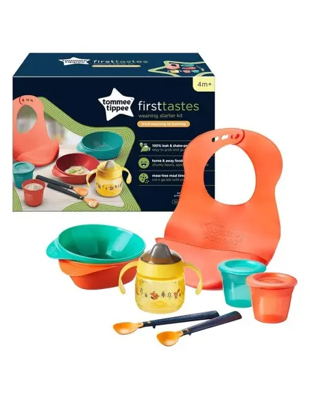 Tommee Tippee Kit d'apprentissage en Silicone Vaisselle bébé -