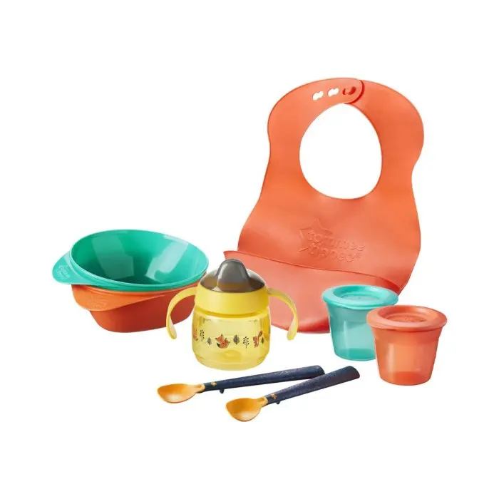 Tommee Tippee Kit d'apprentissage en Silicone Vaisselle bébé -