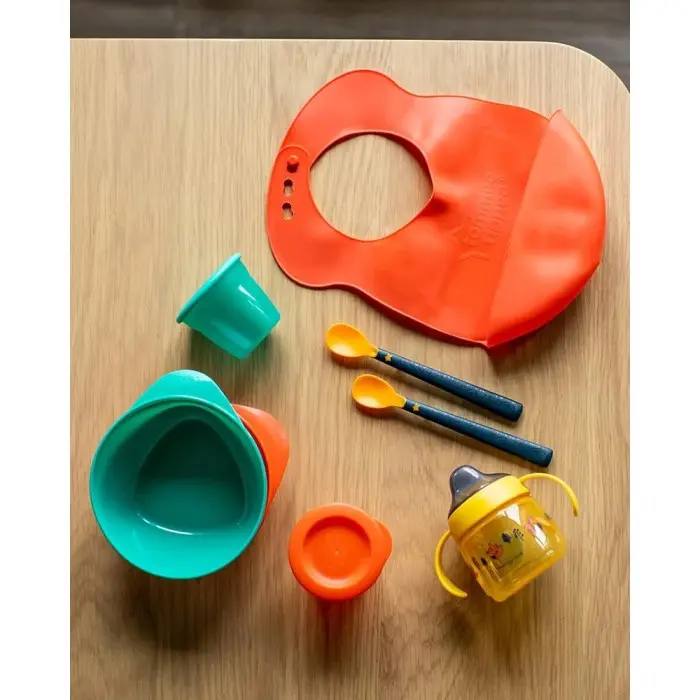 Tommee Tippee Kit d'apprentissage en Silicone Vaisselle bébé -