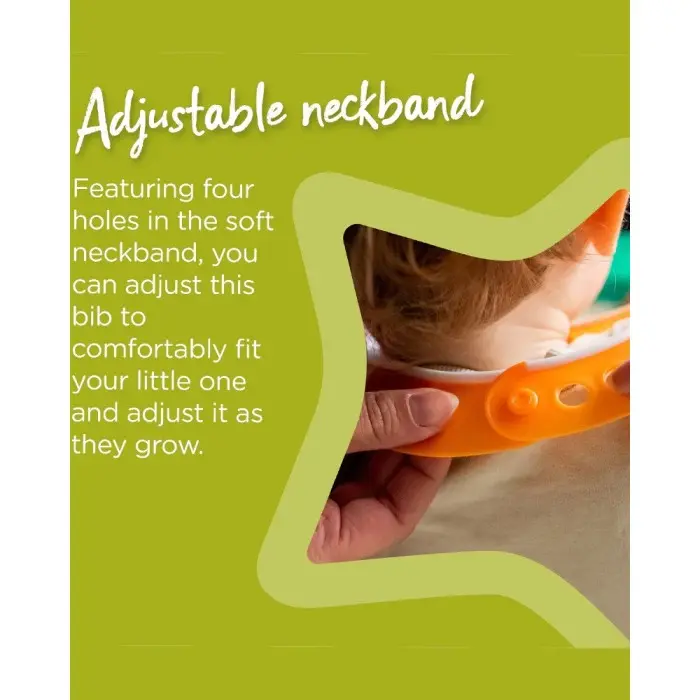 Tommee Tippee Bavoir avec Fermoir Réglable - Orange Vaisselle