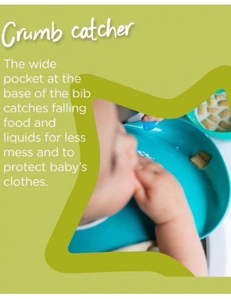 Tommee Tippee Bavoir avec Fermoir Réglable - Orange Vaisselle