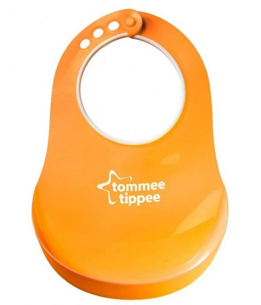 Tommee Tippee Bavoir avec Fermoir Réglable - Orange Vaisselle