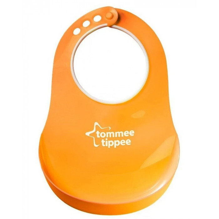 Tommee Tippee Bavoir avec Fermoir Réglable - Orange Vaisselle