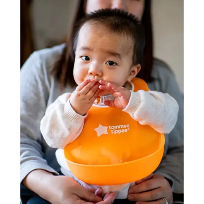 Tommee Tippee Bavoir avec Fermoir Réglable - Orange Vaisselle