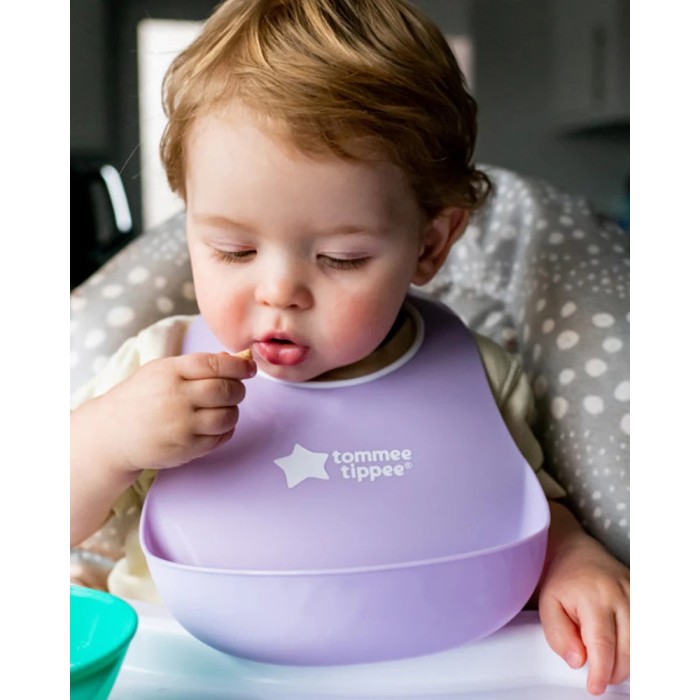 Tommee Tippee Bavoir avec Fermoir Réglable - Mauve Vaisselle