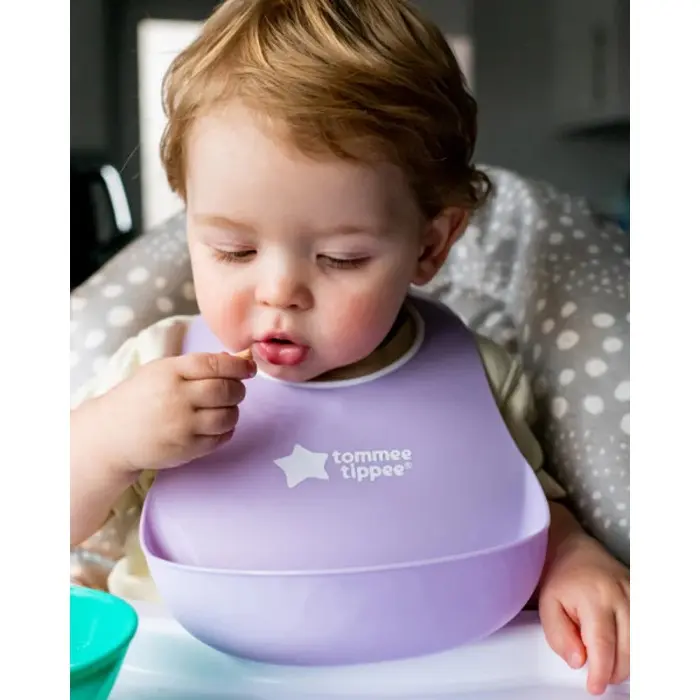 Tommee Tippee Bavoir avec Fermoir Réglable - Mauve Vaisselle
