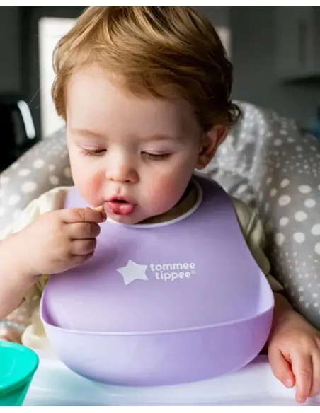 Tommee Tippee Bavoir avec Fermoir Réglable - Mauve Vaisselle