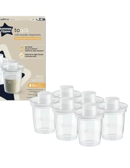 Tommee Tippee Lot de 6 distributeurs de lait en poudre Doseurs