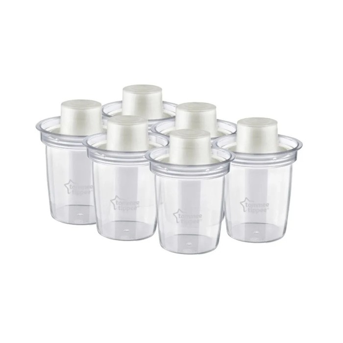 Tommee Tippee Lot de 6 distributeurs de lait en poudre Doseurs