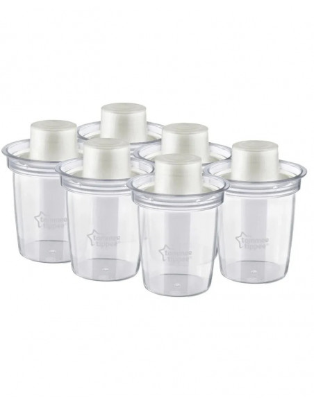 Tommee Tippee Lot de 6 distributeurs de lait en poudre Doseurs
