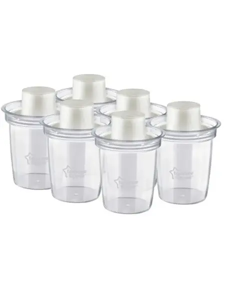 Tommee Tippee Lot de 6 distributeurs de lait en poudre Doseurs