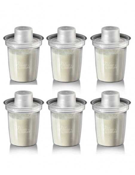 Tommee Tippee Lot de 6 distributeurs de lait en poudre Doseurs