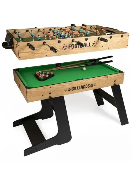 Eurekakids 2-in-1 folding foosball and folding pool table