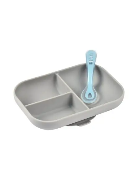 Beaba Set Repas Silicone avec Ventouse 4m+ Vaisselle bébé -