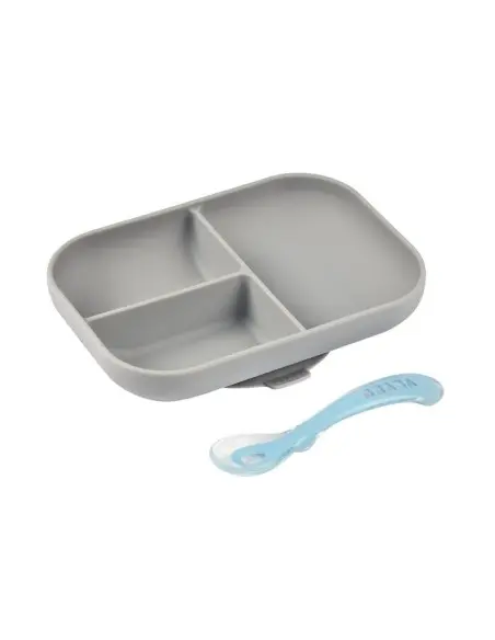 Beaba Set Repas Silicone avec Ventouse 4m+ Vaisselle bébé -