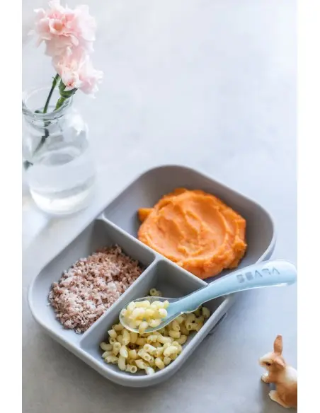 Beaba Set Repas Silicone avec Ventouse 4m+ Vaisselle bébé -