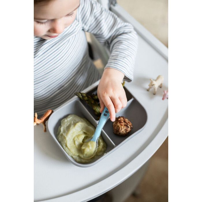 Beaba Set Repas Silicone avec Ventouse 4m+ Vaisselle bébé -