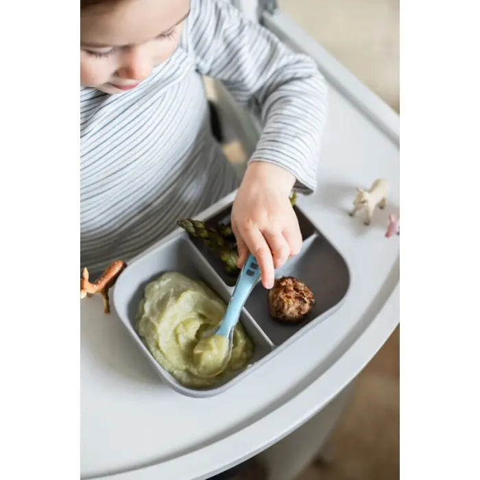 Beaba Set Repas Silicone avec Ventouse 4m+ Vaisselle bébé -