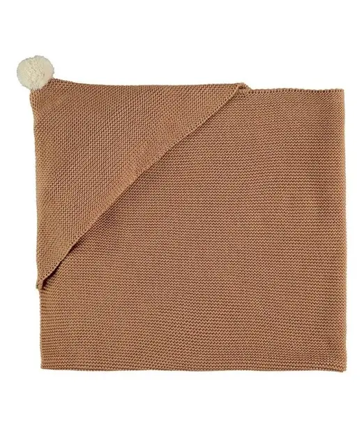 Nobodinoz Cape de Bain Bébé en tricot So Cute - Biscuit Sortie
