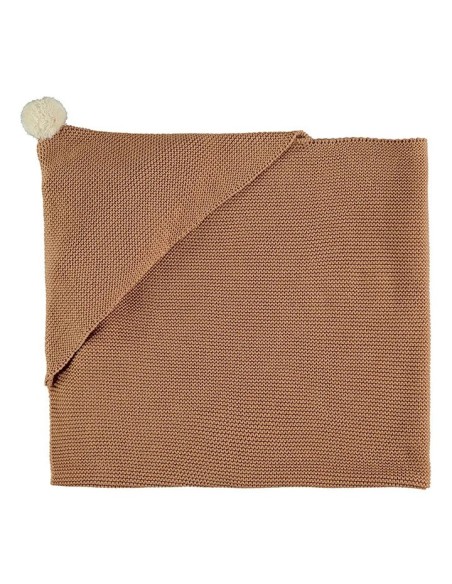 Nobodinoz Cape de Bain Bébé en tricot So Cute - Biscuit Sortie