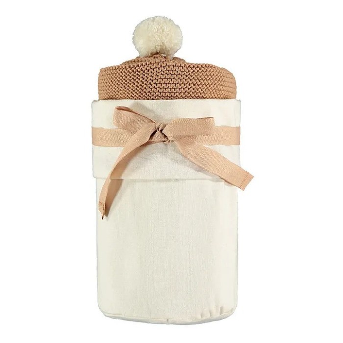 Nobodinoz Cape de Bain Bébé en tricot So Cute - Biscuit Sortie