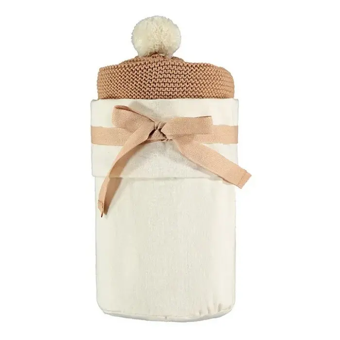 Nobodinoz Cape de Bain Bébé en tricot So Cute - Biscuit Sortie