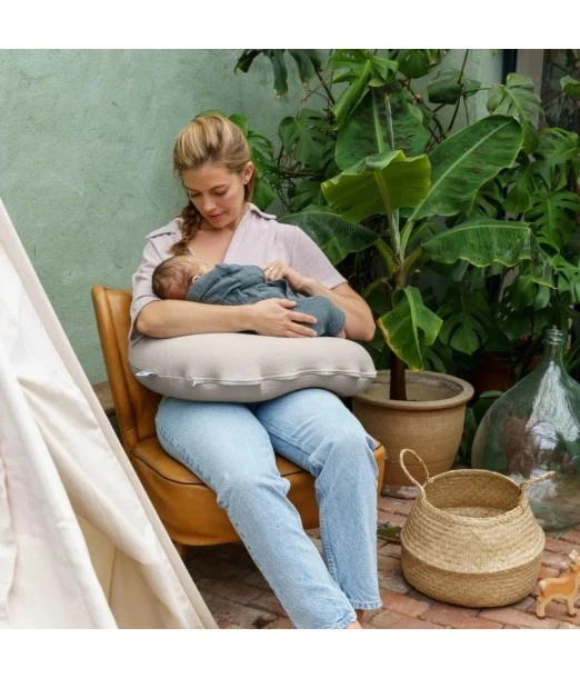 Doomoo breastfeeding cushion soft jersey beige 2