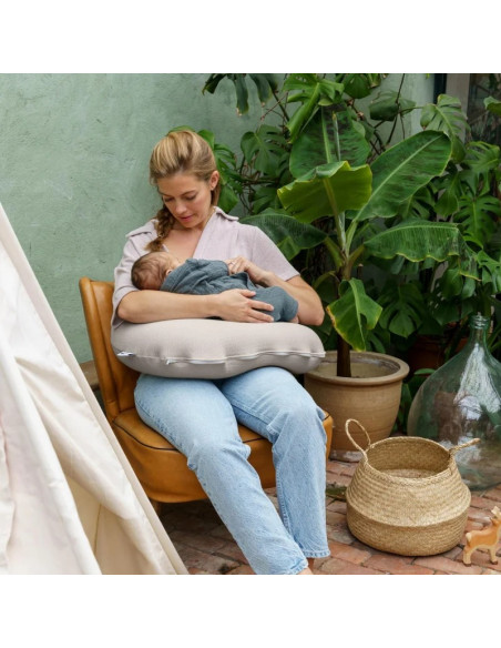 Coussin D'allaitement Doomoo Softy Jersey beige Coussin