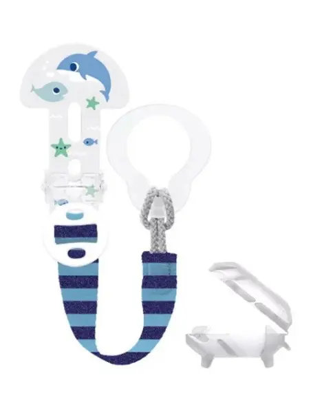 MAM pacifier clip Clip+Cover - blue