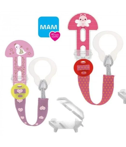 MAM pacifier clip and cover - Pink
