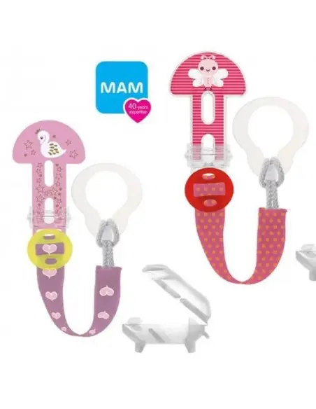 MAM pacifier clip and cover - Pink
