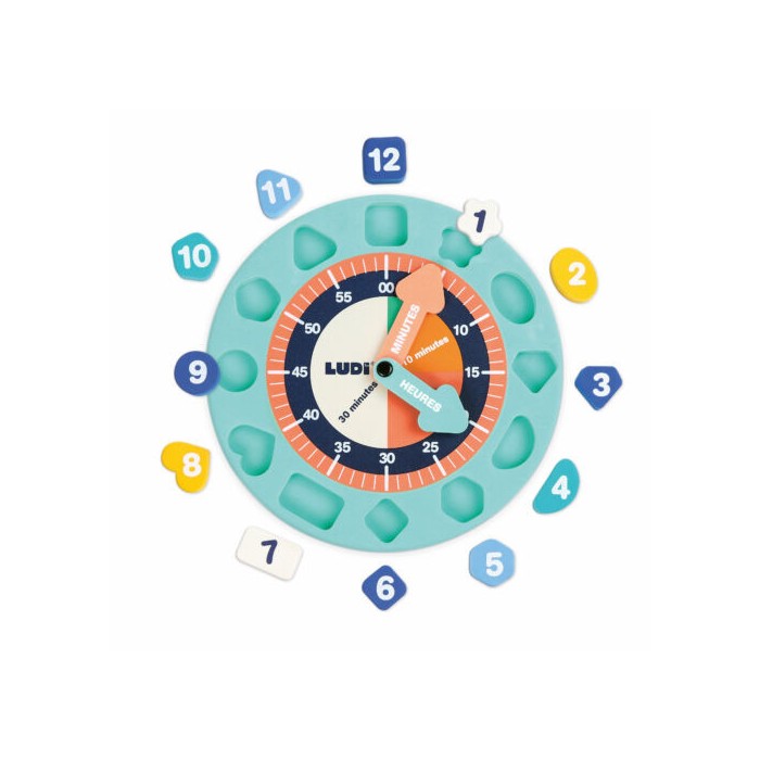 Ludi Horloge - J'apprends l'heure 3ans+ Jeux éducatifs - Ludi