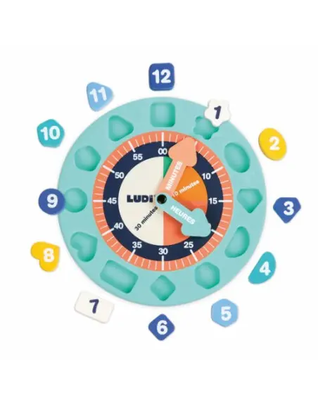 Ludi Horloge - J'apprends l'heure 3ans+ Jeux éducatifs - Ludi