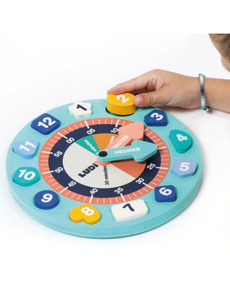 Ludi Horloge - J'apprends l'heure 3ans+ Jeux éducatifs - Ludi